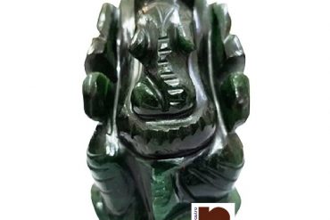 Beautifully Handcrafted Original Margaj | Green Jade Stone Lord Ganesha | Ganpati Idol (120-130 Gms Approx) (1 Pc)