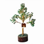 Green Jade Gemstone Tree for Reiki & Crystal Healing Showpiece (100 Chips) (1 Pc)