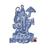 Lord Hanuman Ji Idol Wall Hanging In White Metal (27 Cms) (1 Pc)