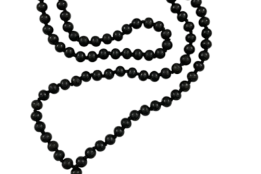 Karungali Malai Mala | Karungali Kattai Hand Knotted Original & Natural Certified Mala (8 MM) (1 Pc)
