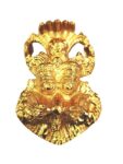 Kirtimukha In Brass With Lord Ganesha Sitting On Top With Panchanaga (9 Cms) (1 Pc)