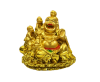 Feng Shui Laughing Buddha | Happy Man Sitting with Children Showpiece in Polyresin (5.5 Cms) (1 Pc)