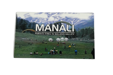 Fridge Magnet | Magnetic Sticker in Rubber for Kitchen & Home Decor (Manali Paragliding) (10 Cms) (1 Pc)