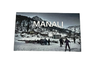 Fridge Magnet | Magnetic Sticker in Rubber for Kitchen & Home Decor (Manali Skiing) (10 Cms) (1 Pc)