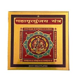 Shri Mahamrityunjay Yantra in Metal (Colour Yantra) (3 Inch) (1 Pc)