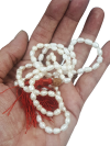 Pearl/Moti Mala (Oval Shape Beads) with 1 Sumeru Rudraksha (108+1)