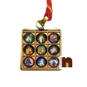 Shri Navdurga Yantra Pendant | Locket In Ashtadhatu For Men & Women (1 Pc)