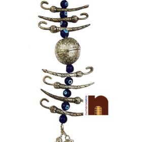 Nimbu Mirchi | Nazar Battu | Evil Eye Protector Hanging With Evil Eye (Metallic Silver) (1 Pc)