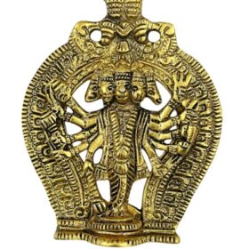 Panchmukhi Hanuman Ji Idol in White Metal Wall Hanging (11 Cms) (1 Pc)