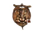 Lord Ganesha Idol On Patta | Leaf Wall Hanging In Copper (33 Cms) (1 Pc)
