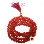 Red Agate (Hakik) Knotted Beads Mala For Good Luck (Small Beads) 6 MM) (1 Pc)