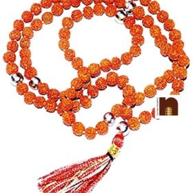 Rudraksha Parad (Mercury) Mala (Total 109 Beads) (102 Rudraksha Beads & 7 Parad Beads) (6 MM Beads Approx)