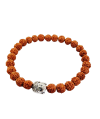 5 Mukhi Rudraksha Bracelet With Buddha Head For Men & Women (Stretchable) (1 Pc)