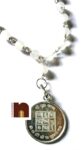 White Agate | Hakik Mala In White Metal With Pure Silver Shukra Yantra Locket | Pendant For Men & Women (54+1 Beads) (6 MM) (1 Pc)