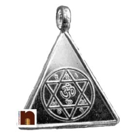 Gayatri Pyra Yantra Pendant In Pure Silver (Energized & Activated) (6 Grams Approx) (1 Pc)