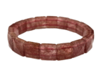Strawberry Quartz Pyramid Stone Bracelet For Men & Women (Stretchable) (1 Pc)