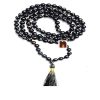 Original Black Sulemani Hakik Round Knotted Beads Mala (109 Beads) (8 MM Approx) (1 Pc)