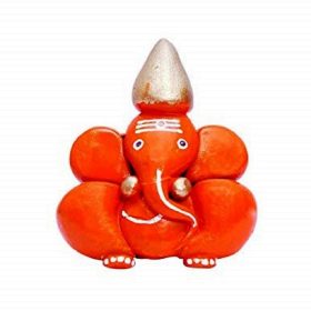 Supari Ganesha | Lord Ganesha Wooden Idol Sitting On Supari | Beetel Nut (5 Cms )(2 Pcs)