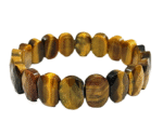 Tiger-Eye Gemstone Bracelet For Men & Women (Stretchable) (Big Beads) (1 Pc)
