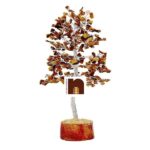 Tiger's Eye Gemstone Tree for Reiki & Crystal Healing Showpiece (100 Chips Approx) (1 Pc)