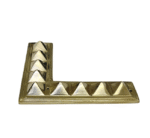 Vastu L Shape Pyramid Strip for Space Devision | Virtual Shifting & Vastu Dosh Nivaran in Brass (9 Pyramids) (13 Cms) (1 Pc)