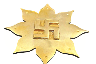 Vastu Lotus Swastik in Pure Brass for Vastu Correction & Positive Energy (14 Cms) (1 Pc)