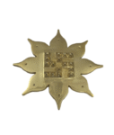 Vastu Lotus Swastik with 16 Pyramids in Pure Brass for Vastu Correction & Positive Energy (14 Cms) (1 Pc)