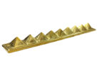 Vastu Pyramid Strip in Brass for Space Devision | Virtual Shifting & Vastu Dosh Nivaran (9 Pyramids) (29 Cms) (1 Pc)