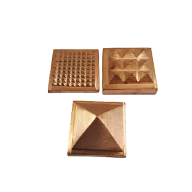 Copper Vastu Pyramid for Vastu Dosh Nivaran (91 Pyramids) (4 Cms Approx) (160 Grams Approx) (1 Set)