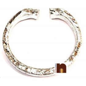 Beautifully Handcrafted Adjustable Kada/Bracelet In White Metal (Free Size) (Pack Of 1)