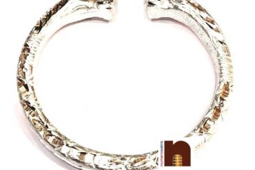 Beautifully Handcrafted Adjustable Kada/Bracelet In White Metal (Free Size) (Pack Of 1)