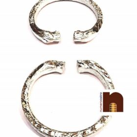 Beautifully Handcrafted Adjustable Kada/Bracelet In White Metal (Free Size) (Pack Of 2)