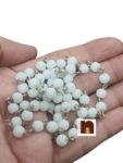 White Agate | Hakik Mala In White Metal For Men & Women (54+1 Beads) (6 MM Approx) (1 Pc)