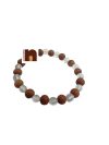 Wood & Crystal | Sphatik Diamond Cut Beads Stretchable Bracelet (8 MM) ( 1 Pc)