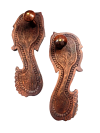 Beautifully Handcrafted & Designed Wooden Charan Paduka | Khadau | Slipper for Wearing (10 Inches Approx) (1 Set)