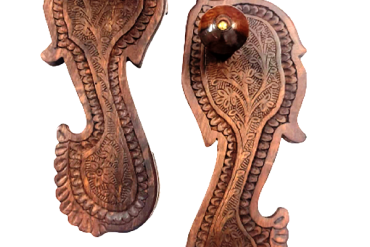 Beautifully Handcrafted & Designed Wooden Charan Paduka | Khadau | Slipper for Wearing (10 Inches Approx) (1 Set)